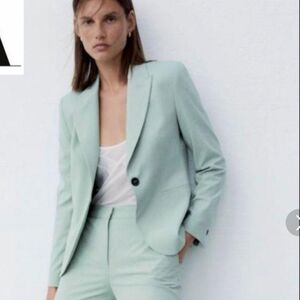 Zara Mint Green Blazer